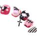 PN-010 Press-On Nails Varnished 10 Pieces Reusable False Nails Y2K Gothic Punk Glamour Ghost Heart Pink - Buy Online on GoSupps.com