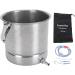 1.6L Stainless Steel Enema Bucket Kit - Rust Resistant Easy Installation Ideal for Colon Cleansing & Multiple Enema Types - Buy Internationally - Buy Online on GoSupps.com