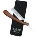 Straight Razor - Straight Edge Razor Natural Wood Scale Sharp High Hardness J2 JAPANESE Steel Cutthroat Straight Edge Blade Vintage Wood Handle Barber Razor