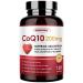CoQ10-200mg-Softgels with PQQ, BioPerine & Omega-3, 120 Servings Coenzyme Q10(Ubiquinone) Supplement for High-Absorption, Powerful-Antioxidant, Support Heart-Health & Energy-Production 120 Count (Pack of 1)