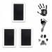 MORJCG 3 Pcs Baby Hand and Footprint Kit Paw Print Pad Baby Prints Hands and Feet 3 Baby Handprint Ink Pads with Clean-Touch 6 Imprint Cards Pet Paw Print Family Keepsake (Black)