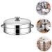 Alipis 1 Set Steamer Stainless Steel Cookware Dumpling Stainless Steel Steam Basket Vegetable Accessories - Buy Online on GoSupps.com