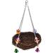 Buy Parrot Hammock Swing Toys - Rattan Hanging Nest for Conures & Macaws | Perfect Bird Play Swing with Bells - Buy Online on GoSupps.com