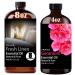 Fresh Linen Essential Oil 8 Fl Oz and Geranium Essential Oil 4 Fl Oz for Diffuser Humidifier Yoga Cleaning DIY Candle Soap Making Perfume Gift for Essential Oils