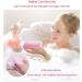 Silicone Body Scrubber Brush for Bath and Shower - Hygienic Skin-Friendly Exfoliating Scrubber - Pink - 80x135mm - Buy Online on GoSupps.com
