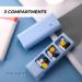 KENWINN One Day Pill Box - Daily Medicine Organizer for Prescriptions Vitamins & Supplements | Blue | International Shipping Available - Buy Online on GoSupps.com