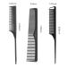 Professional Comb Set Black 6 Piece - Carbon Fiber Anti Static And Heat Resistant Comb-Fine and Wide Tooth Comb for Men and Women - Parting Teasing and Hair Styling - Buy Online on GoSupps.com