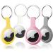 Airtag Case 4-Pack with Keychain | Silicone Apple AirTag Holders | Anti-Lost Scratch-Proof Covers in Yellow White Pink Gray | Compatible with Apple GPS Locator - Buy Online on GoSupps.com