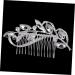 MAGICLULU Floral Rhinestone Hair Pin Bridal Headpiece Bridal Wedding Hair Comb Slide Clip Rhinestone Headpiece Tiara Crystal Bride Headband - Buy Online on GoSupps.com