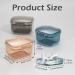 Modixun Multi-Purpose Toothed Bathing Case - Three-Layer Denture Holder & Sieve Basket for Orthodontic Cleaning - Blue - Buy Online on GoSupps.com