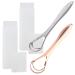 2 pieces tongue cleaner tongue scraper tongue cleaner stainless steel tounge scrapper with separate box for oral hygiene and fresh breath
