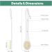 Back Brush for Showering - Long Handle Bath Brush for Seniors | White Shower Brush - Buy Online on GoSupps.com