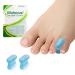 Welnove Upgraded Gel Toe Separators 8-Pack Aloe Vera Extract Infused Silicone Pinky Toe Spacers for Straightening Overlapping Toes Calluses Bunion Corrector for Men and Women (Small Blue)