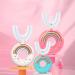 Kids U Shaped Toothbrush Cartoon Shape Silicone 360 Kids U-shaped Toothbrush Age 2-6 Manual Toothbrush for Home Pink/B - Buy Online on GoSupps.com