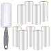 OMTOFO 9 Rolls 540 Leaf lint roll with 1 dust protection sleeves + 1 roller extra sticky lint roller lint roller animal hair lint roller for clothing hair sofa bed cat hair dog hair 10cm/9 rolls