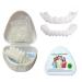 Flipped warm 2 pairs fake teeth snap on dentures cover snap-on smile veneers teeth top and bottom clip in veneers teeth temporary false teeth for men and women