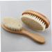Hemoton Baby Bath Set - Bamboo Wooden Handle Toddler Hair Brush and Shower Massage Brush - Soft White Baby Suit - 18x5CM - Buy Online on GoSupps.com