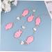 Yardenfun 1 Pc Decor Wedding Ornament Mini Beach Ornament Door Fish Hanging Ornament Pendant Curtain Wooden Pink 102X4.2CM - Buy Online on GoSupps.com