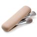 Fvion Large silicone makeup brush holder makeup brush organizer magnetic anti-fall out makeup brush pocket cosmetic brush holder storage large khaki