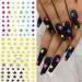 Colorful Stars 3D Nail Art Stickers - Self-Adhesive Glitter Decals for Manicure DIY - Buy Online on GoSupps.com