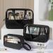 4PCS Clear Waterproof Toiletry Travel Bags with Zipper Handle - Black Set for Men and Women | Portable Airport Makeup Bags - Buy Online on GoSupps.com