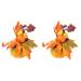 HOMSFOU 2 Pcs Halloween Pumpkin Decoration Home Decor Pumpkin Decorations Fall Decorations Halloween Party Pumpkin Decor Pumpkin Adornment for Home Pumpkin Ornament Household Props Orangex2pcs 15x5.5cmx2pcs