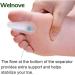 Welnove Gel Toe Separators for Bunions - 6 Large + 4 Small Toe Spacers - Bunion Corrector for Pain Relief and Corn Prevention - Flared Design Silica Gel Toe Straighteners (White) - Buy Online on GoSupps.com