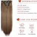 Clip-In Extensions Like Real Hair 6 Pieces 61 cm Hair Extensions with Clips 6 Wefts 16 Clips for Complete Hair Extensions Straight Hair Extensions for Women (4H27) - Buy Online on GoSupps.com