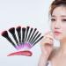 Transparent Handle Makeup Brush Set - Red Black Cosmetic Brushes Kit - Buy Online on GoSupps.com
