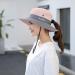 NPQQUAN Sun Hat for Women Men - 2 PCS Wide Brim UPF 50+ Fishing Bucket Beach Hats with Ponytail Hole - Pink/Grey - Buy Online on GoSupps.com