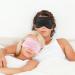 Silky Sleep Masks 2 Pcs Set | Soft Satin Eye Covers for Men & Women | Adjustable Blackout Blindfold for Travel & Meditation (Black & Pink - Buy Online on GoSupps.com