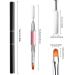 Kalolary Dual-Ended Poly Gel Brush Set - 2PC Acrylic Nail Extension Tools (Black + Pink) | Perfect for UV Gel & Nail Art - Buy Online on GoSupps.com