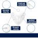 5-Layer Disposable Face Mask Made in USA | 95%+ Filtration | Comfortable Ear Loop | Soft Touch Material | 10 Units (White) - Buy Online on GoSupps.com