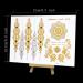 Boho Metallic Temporary Tattoos for Women - 80+ Gold & Silver Shimmer Designs | Waterproof Fake Tattoo Stickers for Henna Body Art (8 Sheets) - Buy Online on GoSupps.com