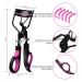 HOCOSY 4 in 1 Eyelash Curler Kit for Women - Includes Lash Curler, Extension Tweezers, Brush, Refill Pads - Perfect for Natural Eyelashes - Buy Online on GoSupps.com