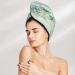 Hair Towel Wrap | Quick-Dry Hair Turban with Button | Succulent Design Towel for Effortless Hair Drying - Buy Online on GoSupps.com