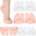4 Pairs Toe Protectors with Metatarsal Pads Soft Toe Covers Silicone Toe Sleeves Comfortable Toe Cushion for Heels Big Toe Protection from Calluses and Blisters for Men Women (White Nude)