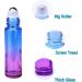 12PCs 10ml Color Gradient Essential Oil Roller Bottles Set - Glass Roll-On Bottles with Funnel Opener & Labels for Massage & Perfume - Buy Online on GoSupps.com