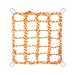 Bird rope climbing network bird rope network hammock swing small pet climbing network cotton climbing rope conductor bridge with 4 hooks for rats hamster bird ferret (27.9 x 20.1cm) orange