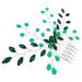 Ipetboom Formal Hair Accessories for Women Hair Side Comb Bridal Hair Accessories Hair Gems for Women Rhinestone for Hair Wedding Hair Pins Green Decorate Women's Crystal Girl