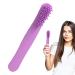 Scalp Massage Curve Brush with Long Handle - Soft Hair Tie & Gossip Comb for All Hair Types - Violet - Buy Online on GoSupps.com