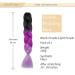 Gairyan Jumbo Braids Extensions - 100g Ombre Synthetic Braiding Hair 60cm for Box Crochet Braids (Black Purple & Lila) - 1 Piece - Buy Online on GoSupps.com
