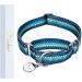 Dazzber Martingale Dog Collar for Medium & Large Dogs - No Pulling Durable Nylon Adjustable 43.2-63.3 cm Turquoise Green 1 Inch Wide - Buy Online on GoSupps.com