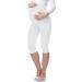 Be Mammy Women's Maternity 3/4 Leggings 03 4XL White
