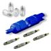 Schwalbe Div valve key SV AV with 4 original Schwalbe Sclaverand valve inserts and 4 caps transparent