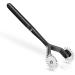 Stainless Steel Double Nerve Wheel Needle Roller Massage Roller - Double Pain (Chrome) | International Shipping Available - Buy Online on GoSupps.com