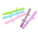 Baby Teething Toy - Food Grade Silicone Hollow Straw Design with Cleaning Brush - Buy Online on GoSupps.com