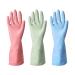 Mivaiun 3 Series Pack Reusable rubber household gloves with mild odorless non-slip waterproof household gloves thickened fingertips anti-abrasion for kitchen dishwashing linen gardening (large)