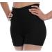 B Dancewear Girls High Waisted Dance Shorts with Fold Over Band and Stretch Child and Kid Sizes Medium Black