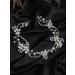 Deniferymakeup Bride Wedding Hair Vine Rhinestone Headband Pearl Bridal Headpiece Pearl Hair Accessories for Women and Girls (Silver) - Buy Online on GoSupps.com